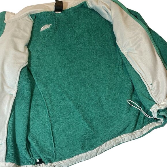 North Face Hoodie Women’s Large Green Full Zip Fleece Zip Up WORN - Picture 6 of 11